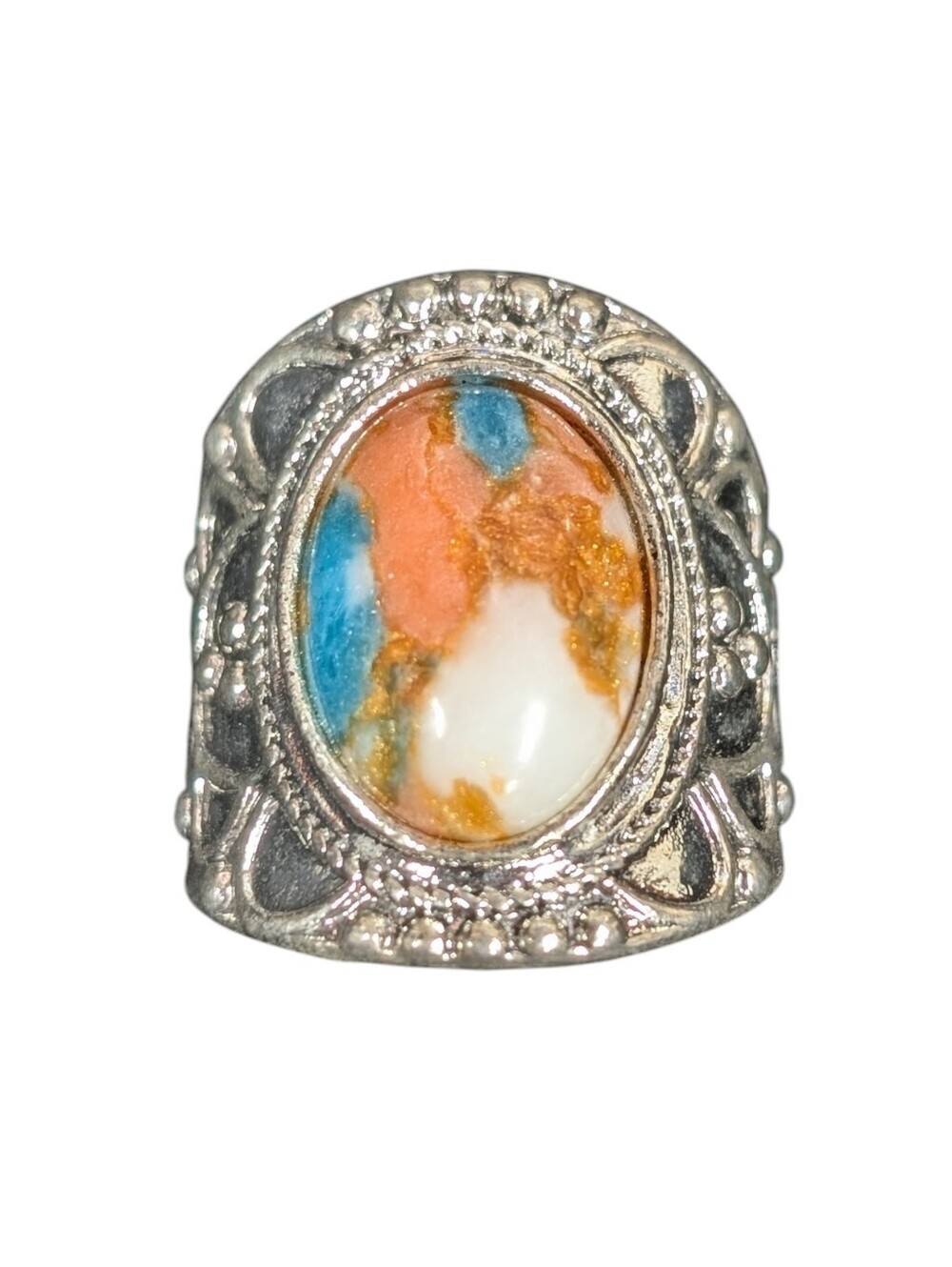 Size 11.5 Spiny Oyster Turquoise Statement Ring Handmade New